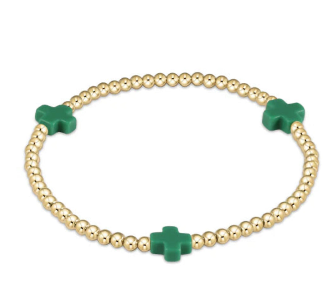 Enewton signature cross bracelet emerald
