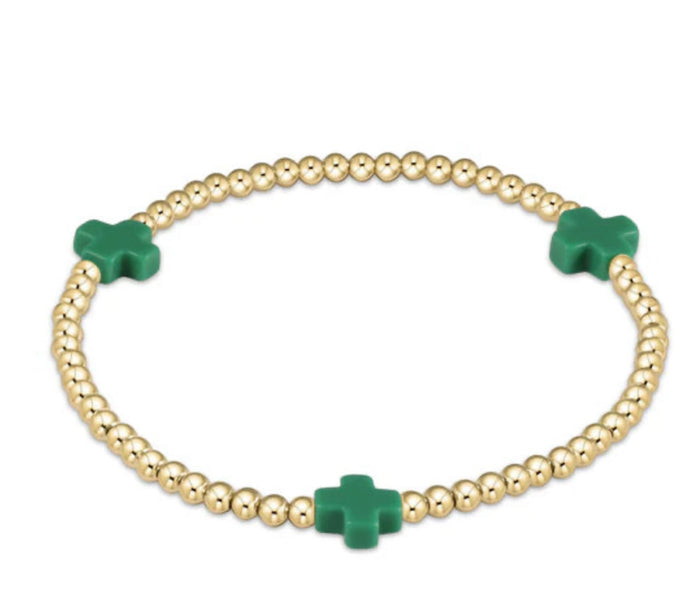 Enewton signature cross bracelet emerald