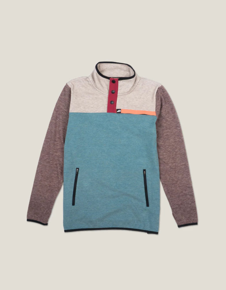 Belong Designs Women's Powell Fleece Pullover - Vintage Aqua