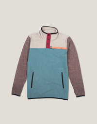 Belong Designs Women's Powell Fleece Pullover - Vintage Aqua