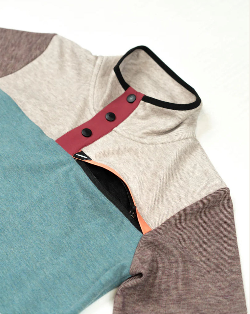 Belong Designs Women's Powell Fleece Pullover - Vintage Aqua