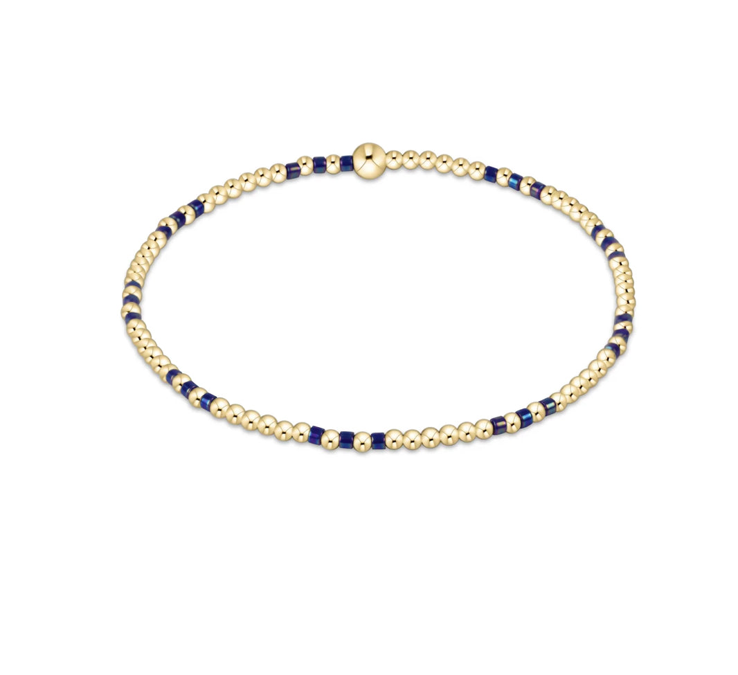 Enewton Hope Joy Pattern 2mm Bead Bracelet - Blue Metallic