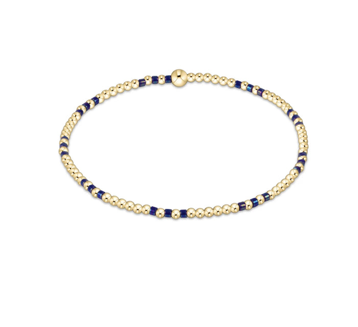 Enewton Hope Joy Pattern 2mm Bead Bracelet - Blue Metallic