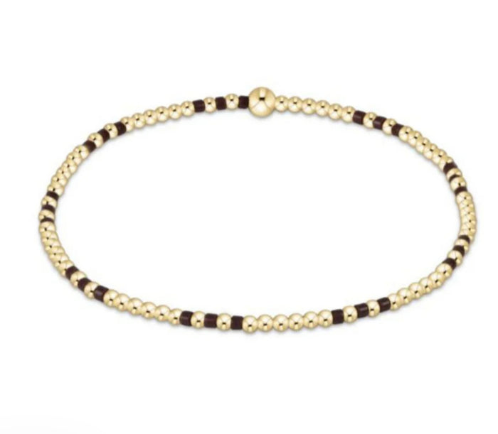 Enewton Hope Joy Pattern 2mm Bead Bracelet - Chocolate