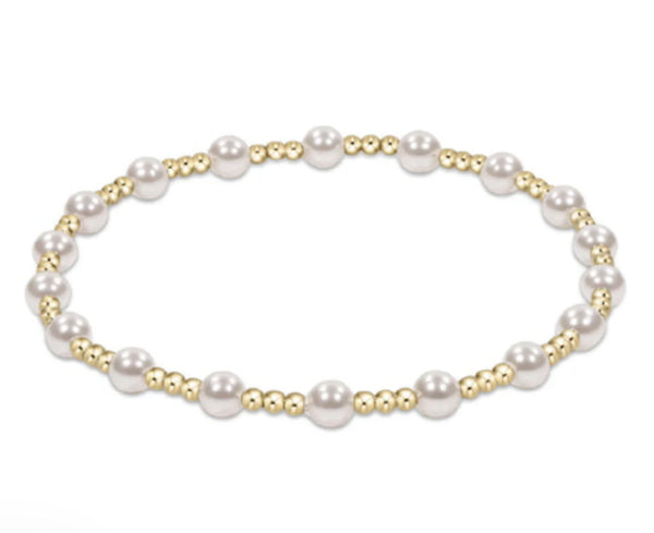 Enewton Classic Sincerity Pattern 4mm Bead Bracelet - Pearl