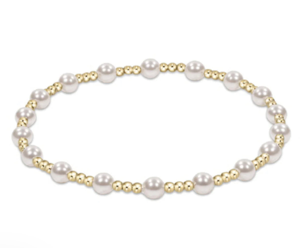 Enewton Extends Classic Sincerity Pattern 4mm Bead Bracelet - Pearl