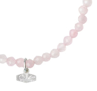 Scout Mini Faceted Stone Stacking Bracelet - Rose Quartz/Silver