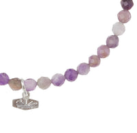 Scout Mini Faceted Stone Stacking Bracelet - Amethyst/Silver