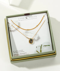 Luna Norte Easy Does it Teardrop Layered Necklace - Labradorite