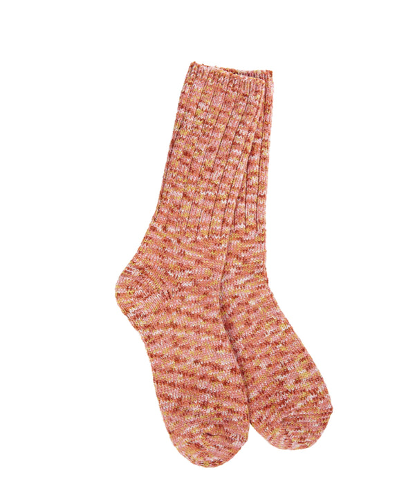 World’s Softest Socks Weekend Ragg Cable Crew - Brandy