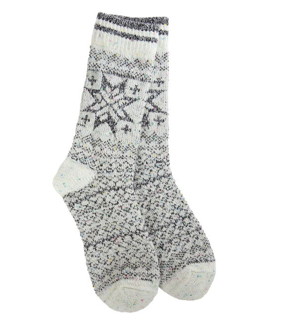World’s Softest Socks Holiday Confetti Crew - Black Multi