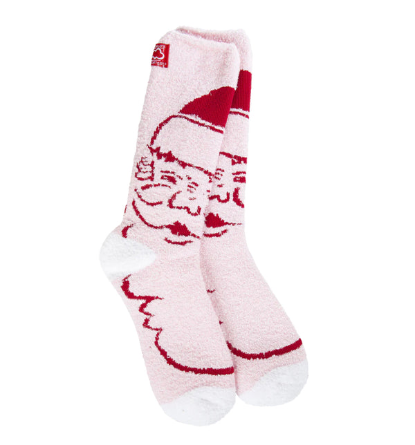 World’s Softest Socks Holiday Christmas Cozy Crew - Santa