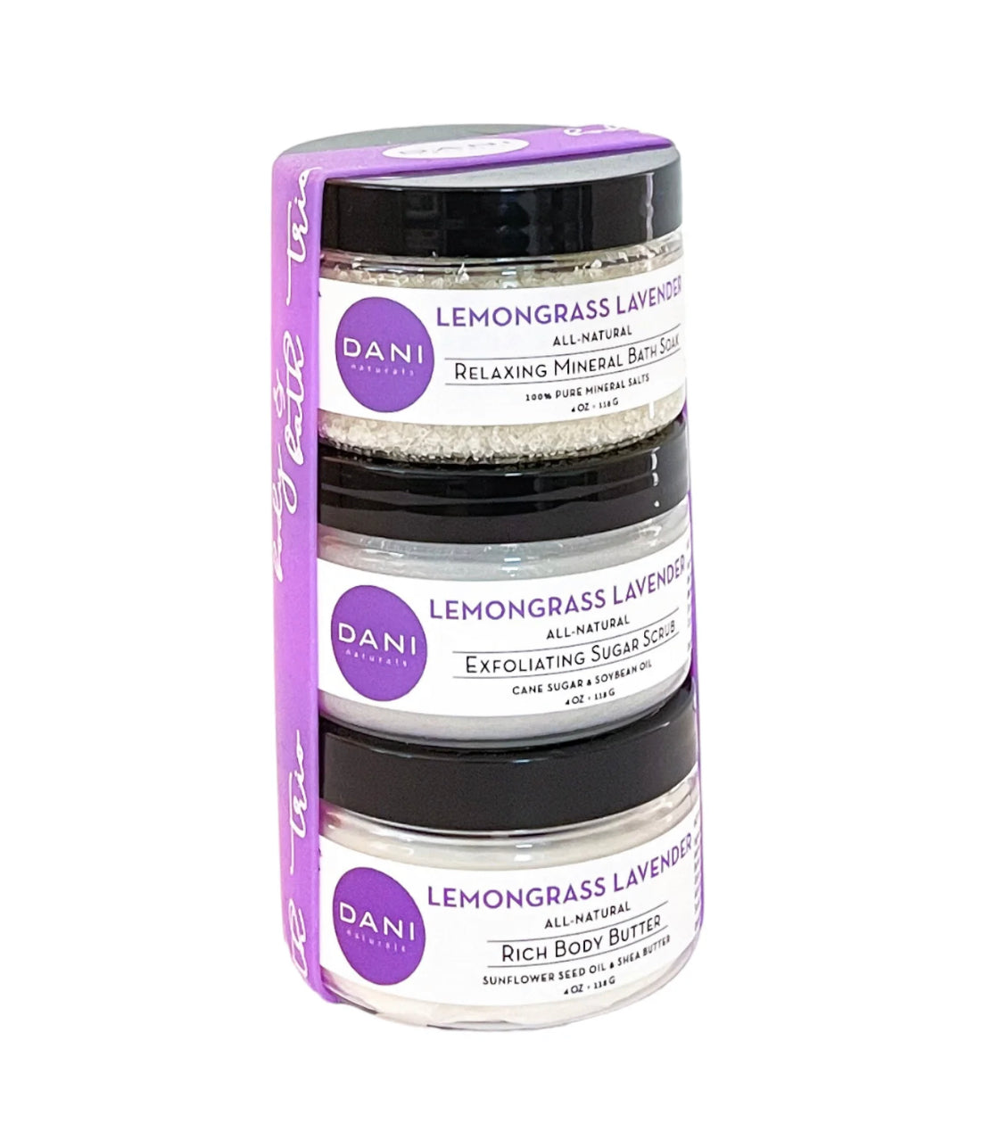 Dani Naturals Body And Bath Trio - Lemongrass Lavender - The Boutique at Fresh