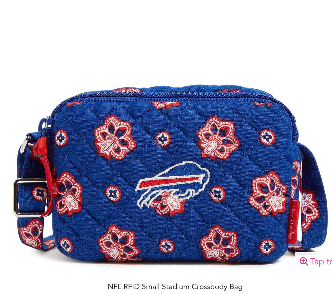 Vera Bradley X Buffalo Bills NFL RFID Small Stadium Crossbody Bag