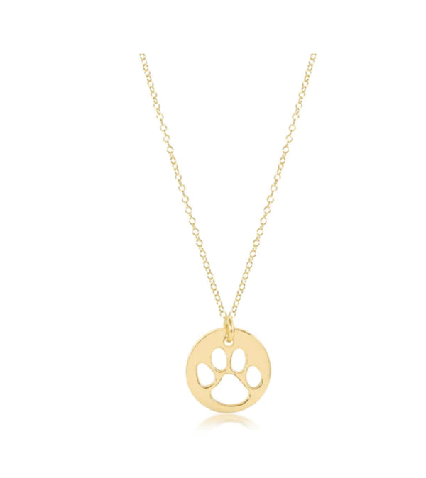 Enewton 16” Necklace - Paw Print Gold Disc - The Boutique at Fresh