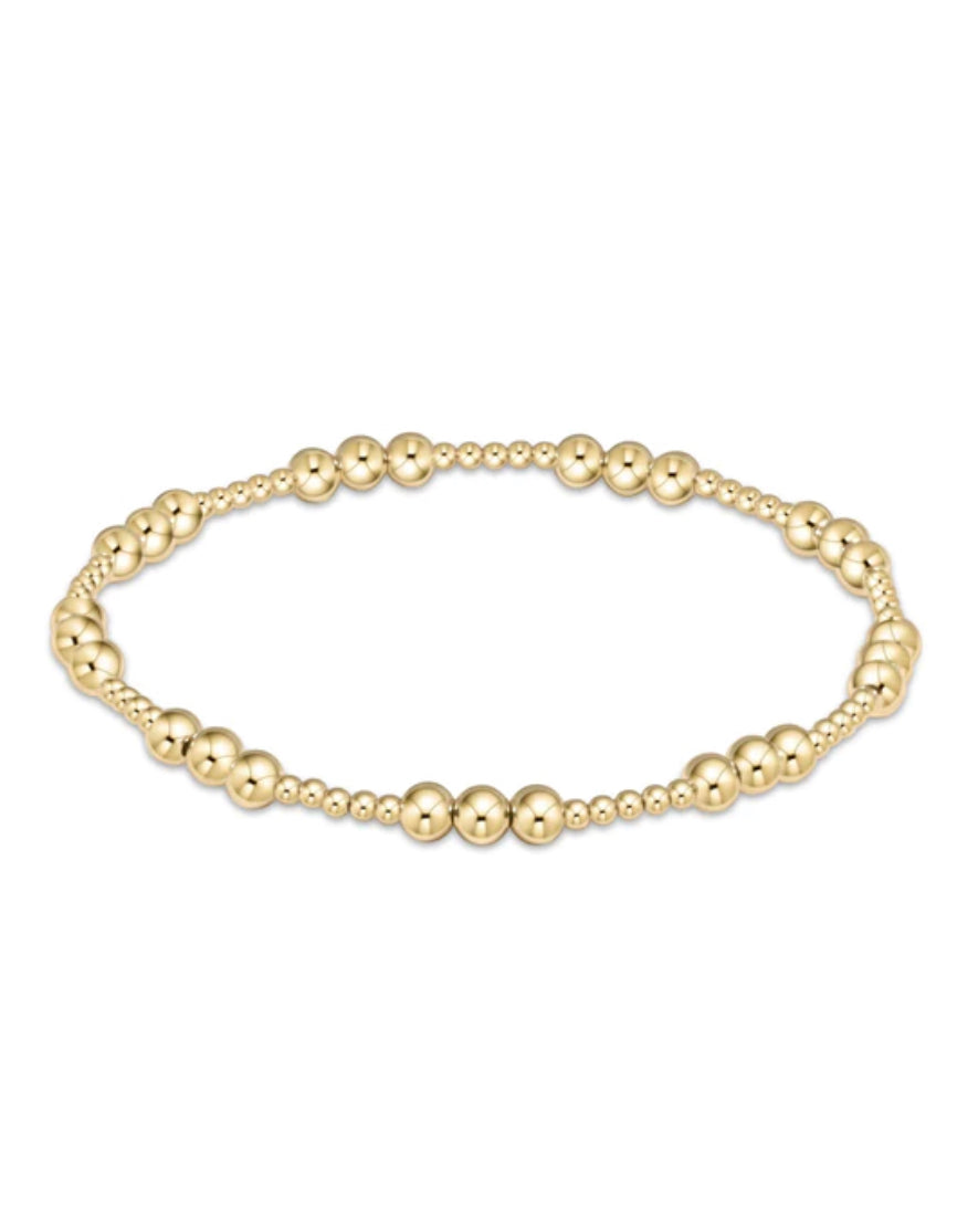 Enewton Classic Joy Pattern 4mm Bead Bracelet - Gold