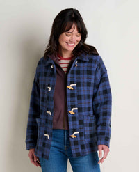 Toad & Co Women's Kennicott Car Coat - Black Plaid