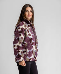 LIV Outdoor Tara Jersey Lined Snap-Up Pullover - Sassafras Floral