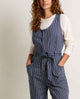 Toad & Co Tarn Sleeveless Jumpsuit - Navy Railroad Stripe