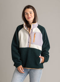 Women's Tara Quarter Snap Berber Pullover - Ponderosa Pine