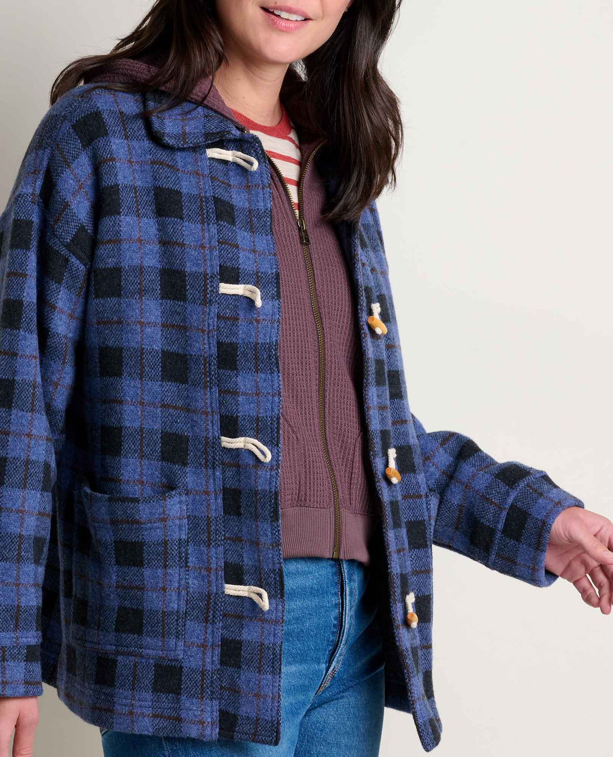 Toad & Co Women's Kennicott Car Coat - Black Plaid