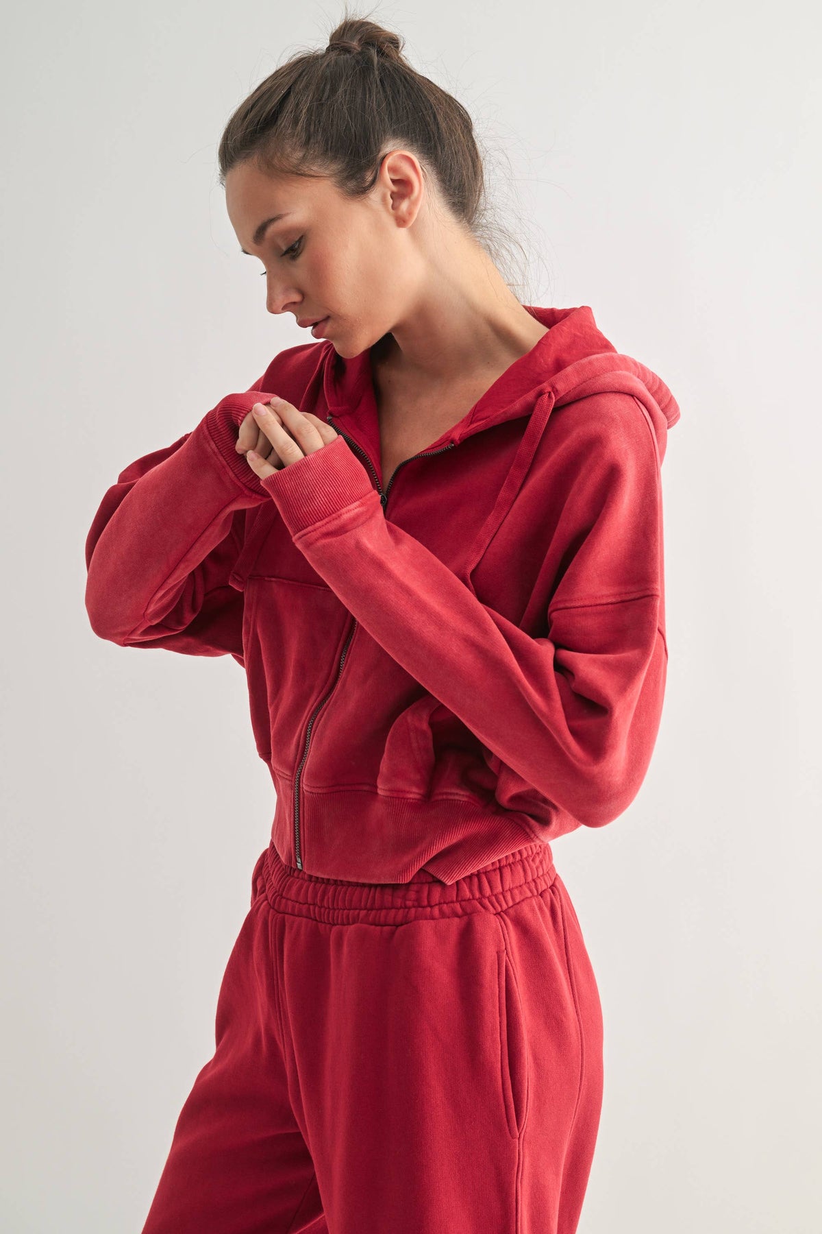 Urban Ease Mineral Wash Hoodie Jacket