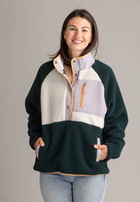 Women's Tara Quarter Snap Berber Pullover - Ponderosa Pine