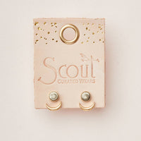 Scout Stone Moon Phase Ear Jacket - Pyrite/Gold