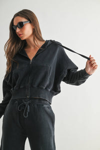 Urban Ease Mineral Wash Hoodie Jacket