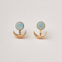 Scout Stone Moon Phase Ear Jacket - Amazonite/Gold