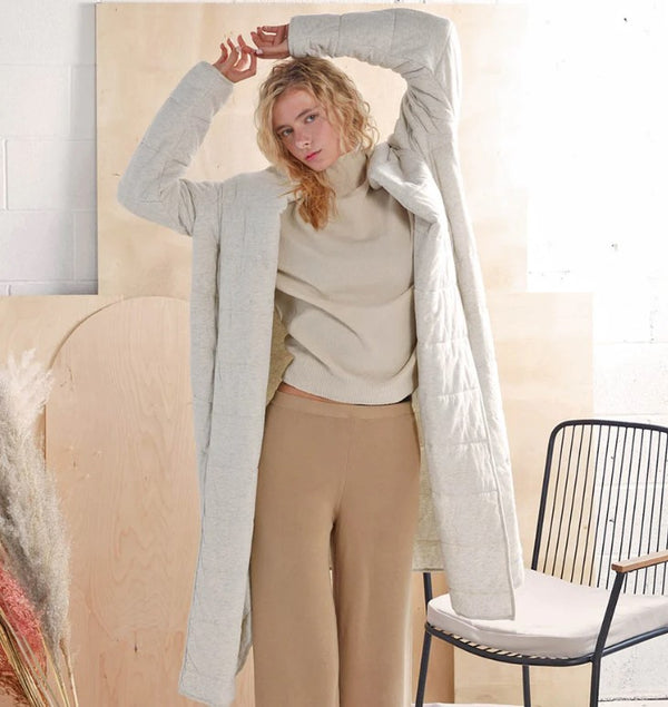 Look by M Off Hour Cotton Jersey Homecoat