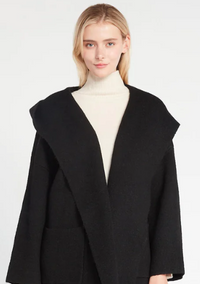 Look by M Hooded Open Lapel Coat - The Boutique at Fresh