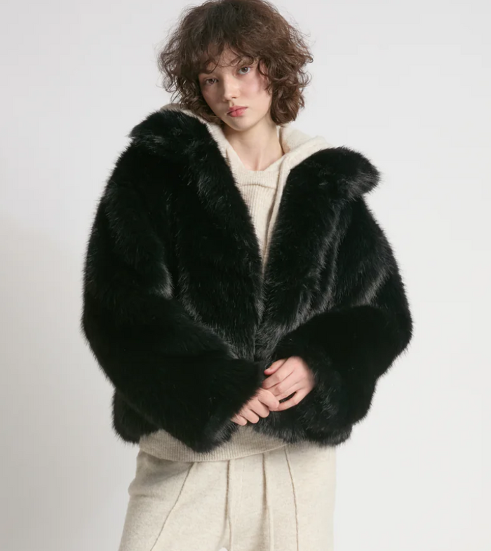 Look By M Sacha Fur Jacket - Black