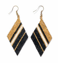 Ink + Alloy Gold Black & Ivory Diamond Luxe Earrings