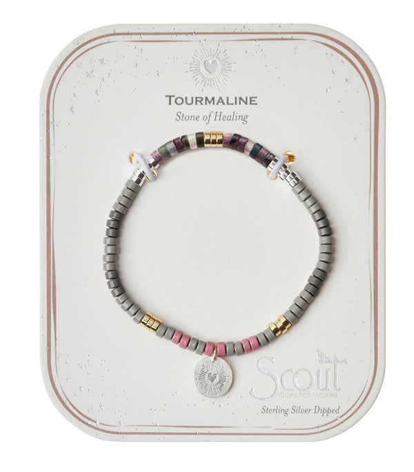 Scout Stone Intention Bracelet - Tourmaline / Silver