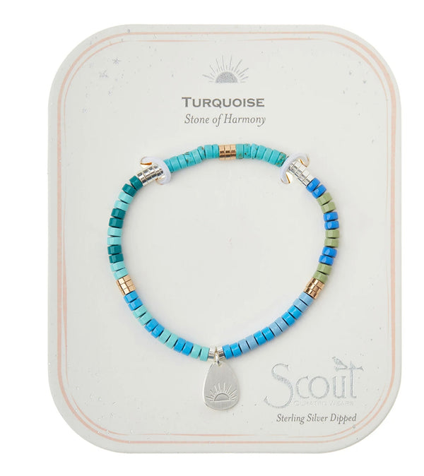 Scout Stone Intention Bracelet - Turquoise / Silver / Gold