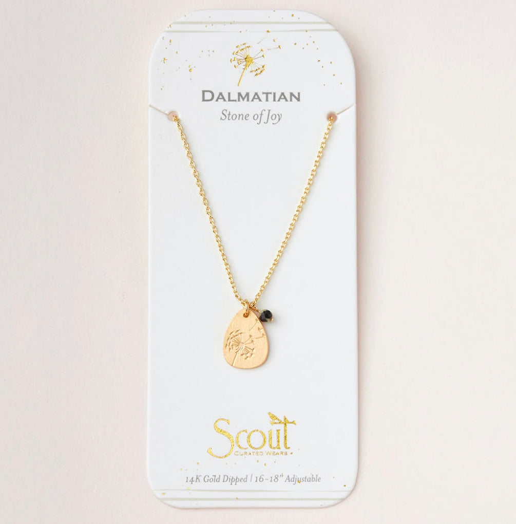 Scout Stone Intention Charm Necklace - Dalmatian Stone Of Joy