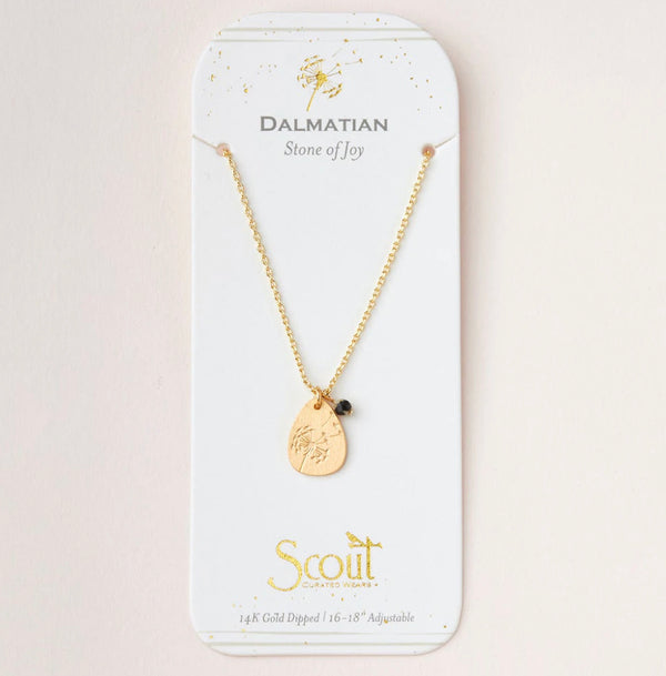 Scout Stone Intention Charm Necklace - Dalmatian Stone Of Joy