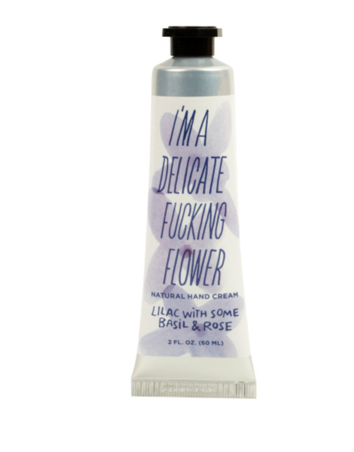 Blue Q I'm A Delicate F'n Flower Hand Cream - Lilac Basil & Rose