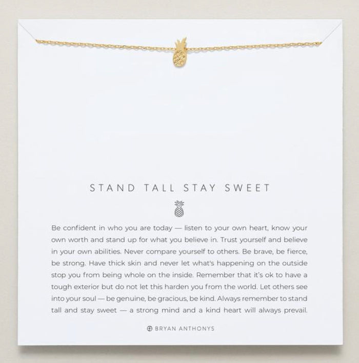 Bryan Anthonys Stand Tall Stay Sweet Gold Necklace