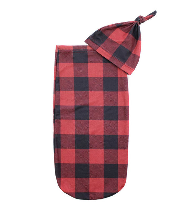 Cutie Cocoon™ Matching Cocoon & Hat Set - Buffalo Plaid