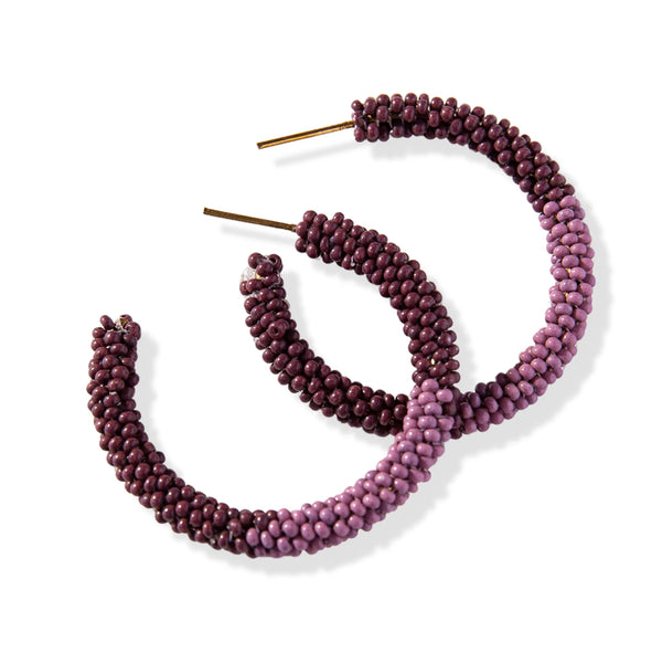 Ink + Alloy Port Lilac Color Block Small Hoop Earrings