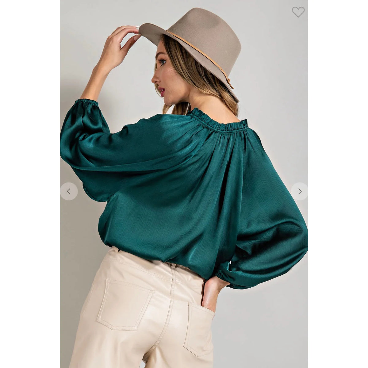 Emerald Satin Shirt
