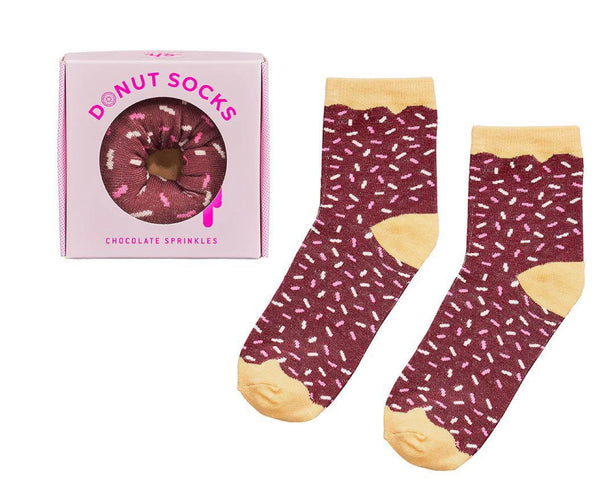 Chocolate Sprinkle Donut Socks