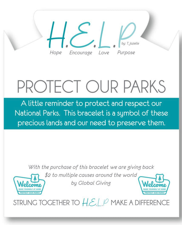 HELP By T. Jazelle Protect Our Parks Bracelet With Riverstone Beads