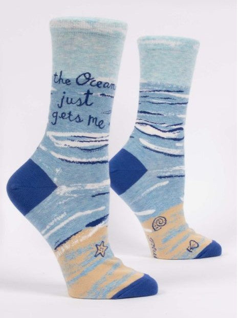 "Blue Q" Women's Socks - The Ocean Just Gets Me