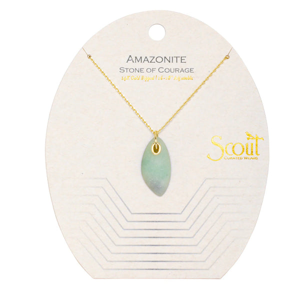 Scout Organic Stone Necklace - Amazonite Stone Of Courage