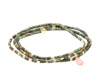 Scout Teardrop Stone Wrap African Turquoise / Watermelon - Stone Of Transformation
