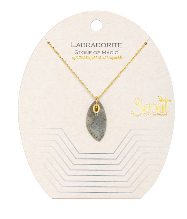 Scout Organic Stone Necklace - Labradorite Stone Of Magic