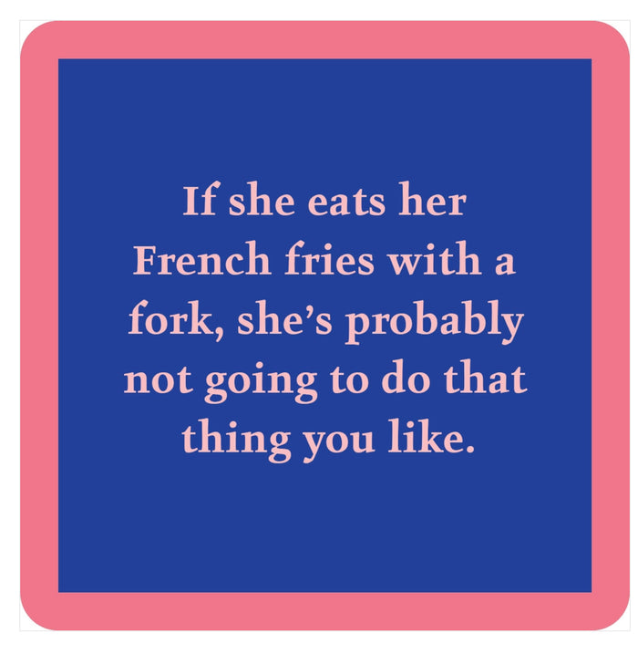 Drinks On Me Coaster - French Fries